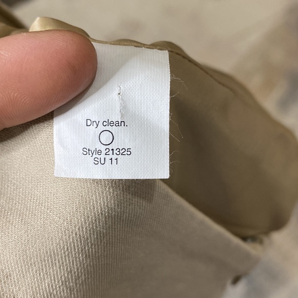 J Crew Pencil Skirt Tan 100% Cotton Fully Lined Size 0 21325 - Picture 4 of 4